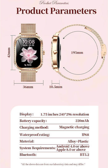 Microwear MK88 Smartwatch με Παλμογράφο (Silver Steel)