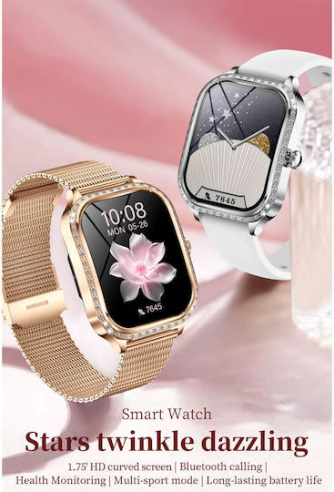 Microwear MK88 Smartwatch με Παλμογράφο (Silver Steel)