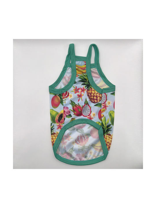 Bonnie Medium Bali Short-Sleeve Dog Shirt with Fruit and Flower Design Bonnie Medium Bali Short-Sleeve Dog Shirt with Fruit and Flower Design