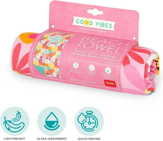 Legami Milano Microfiber Towel Body Double-Sided Pink 180x85cm