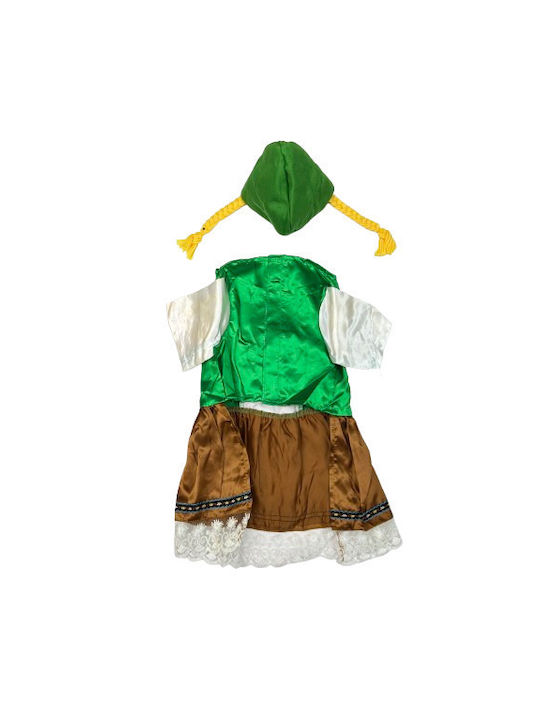 Bonnie XL Dog Costume Dirndl Green Brown Hat