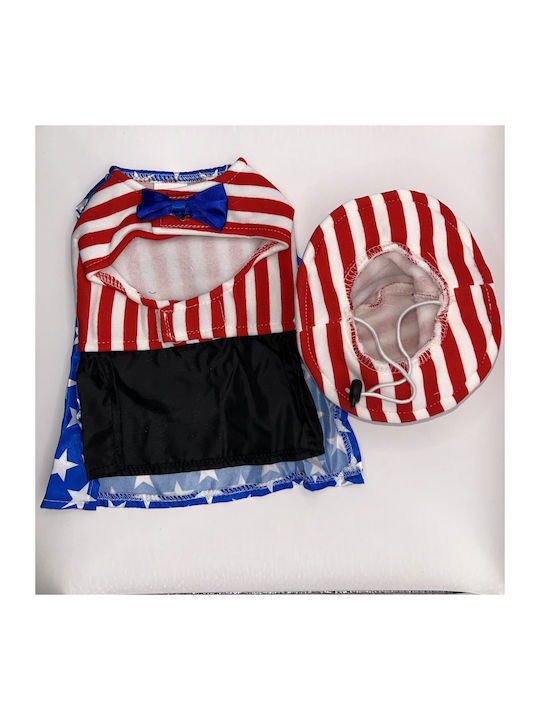 Bonnie Small Dog Costume American Flag Hat