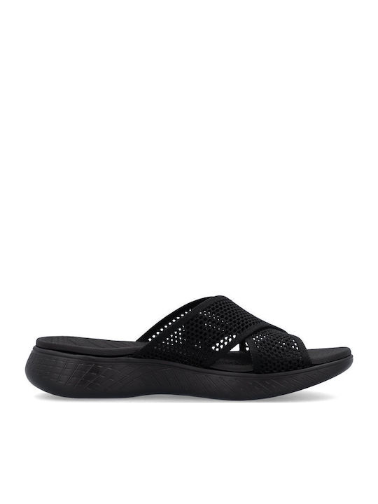 Γυναικεία Ανατομικά Σανδάλια Flatforms Μαύρα