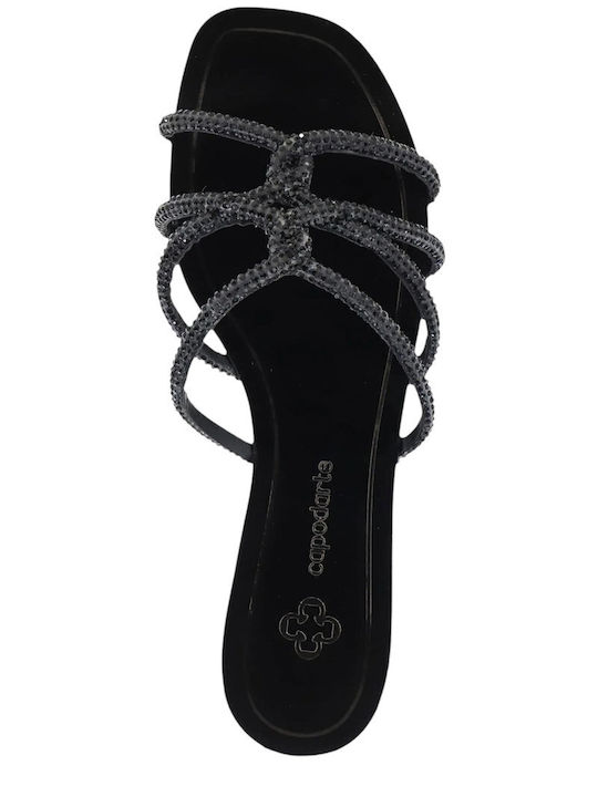 Women's Flat Sandals in Black Color