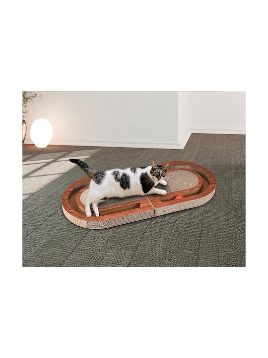 Jucărie Interactivă pentru Pisici din Carton Ondulat cu Minge Integrată, Antiderapantă, Design Modern, Pliabilă Jucărie Interactivă pentru Pisici din Carton Ondulat cu Minge Integrată, Antiderapantă, Design Modern, Pliabilă