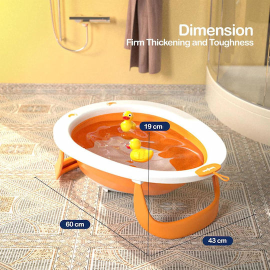 Foldable Baby Bath Orange