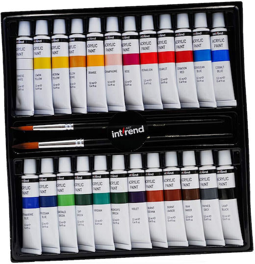 24 Trendy Set Culori Acrilice Pictură 12ml 24buc