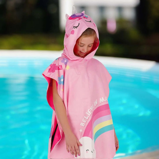 Legami Beach Towelling Poncho for Kids Unicorn Ptk0001