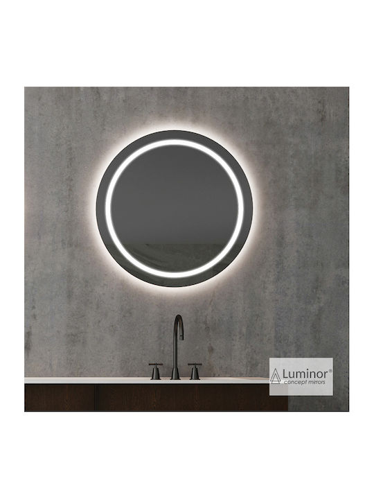 Luminor Polar Στρογγυλός Καθρέπτης Μπάνιου Led 78x78cm