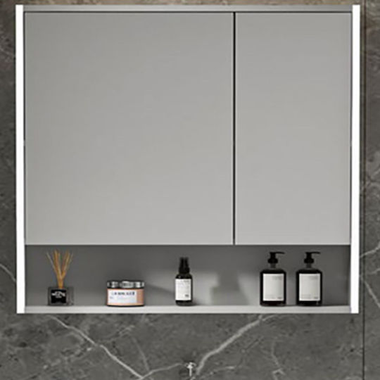 Martin 3MYVON055GR Καθρέπτης Led από Plywood 55x65cm Γκρι