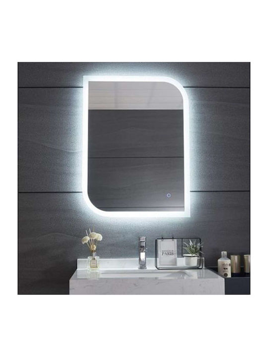 Gloria Lola Правоъгълена Банско Огледало LED Touch 60x80см
