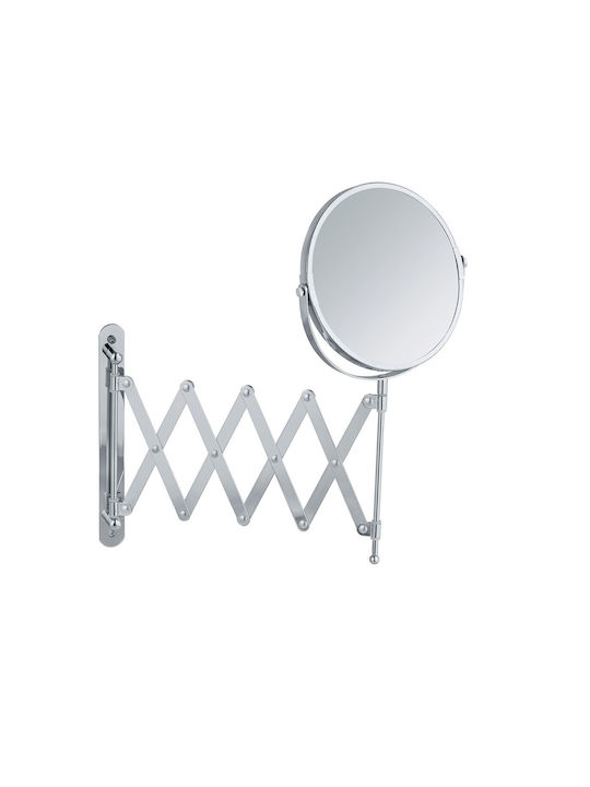Wenko Exclusive Magnifying Round Bathroom Mirror made of Stainless Steel 17x17cm Silver