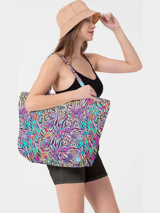 Miami Beach Stoff Strandtasche Mehrfarbig
