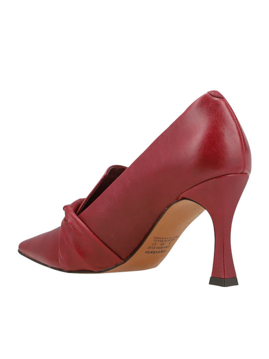 Pantofi cu toc Burgundy