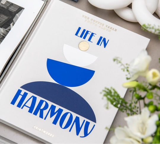 Album foto Printworks Life In Harmony 33 X 27 cm Copertă elegantă din carton 60 fotografii 10 X 15 cm 30 pagini Ideal ca și cadou Crem
