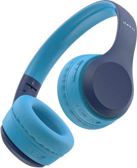 Havit Wireless / Wired On Ear Headphones with Radio with 18 hours of Operation Blue