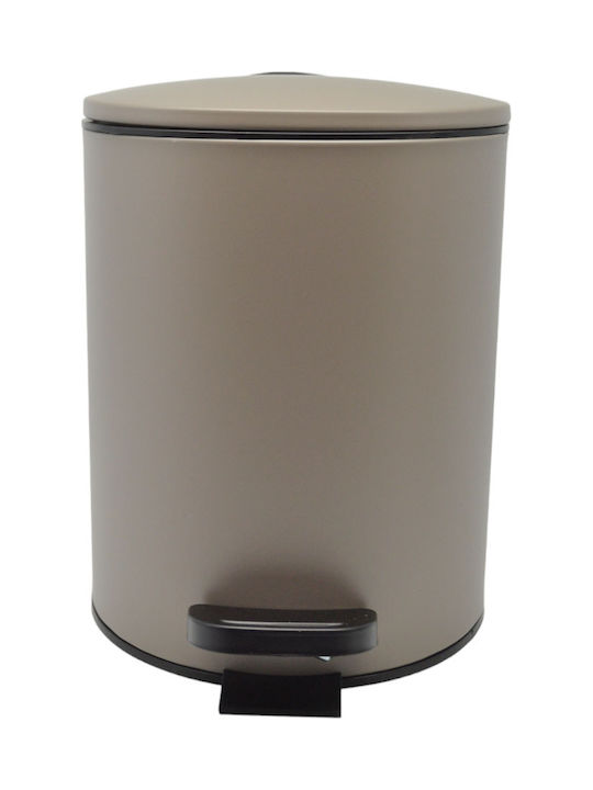 Ankor Inox Σετ Πιγκάλ και Καλαθάκι Μπάνιου Soft Close 5lt Μπεζ