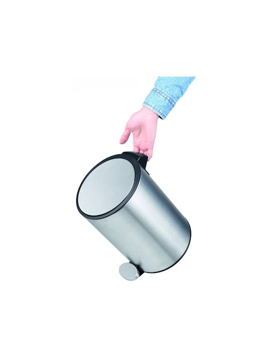 Inter Ceramic Κεραμικό Καλαθάκι Μπάνιου 5lt Γκρι