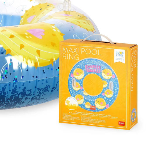 Legami Milano Kinder Schwimmring mit Durchmesser 102cm. Hellblau