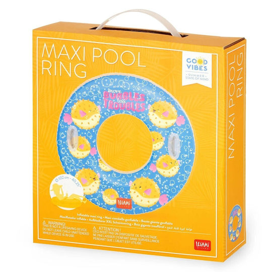 Legami Milano Kinder Schwimmring mit Durchmesser 102cm. Hellblau