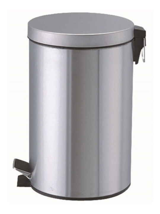 Dianomiki Inox Perie de toaletă Închidere lentă 12lt Argintiu