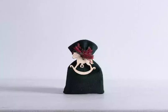 Bombonieră de Botez în Săculeț Πράσινη din Material Textil