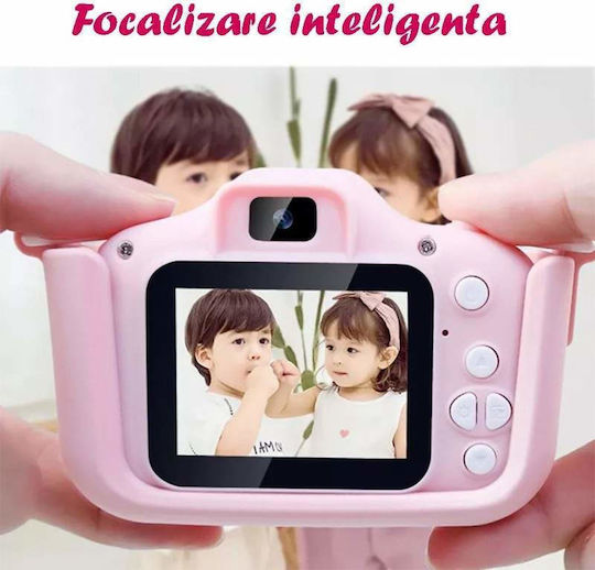 Cat Παιδική Φωτογραφική Μηχανή 3MP Full HD (1080p) Ροζ