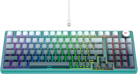 Havit KB899L Gaming Mechanical Keyboard with RGB Lighting (English US) Green