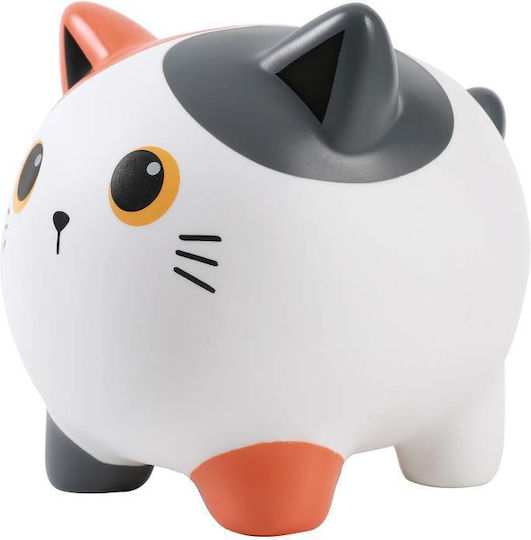 I-Total Children's Money Box Plastic White 18x15x16cm