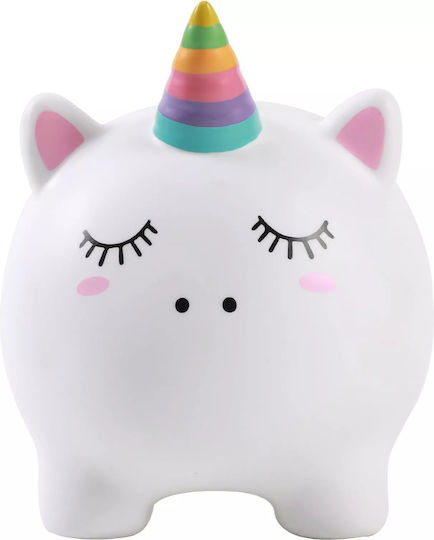 I-Total Children's Money Box Plastic White 18x15x16cm