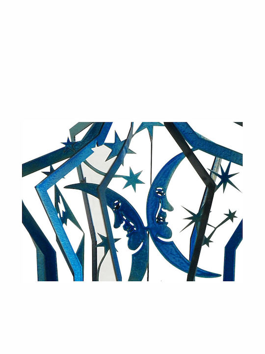 Metal Christmas Decorative Pendant Star 33x3x34cm Blue