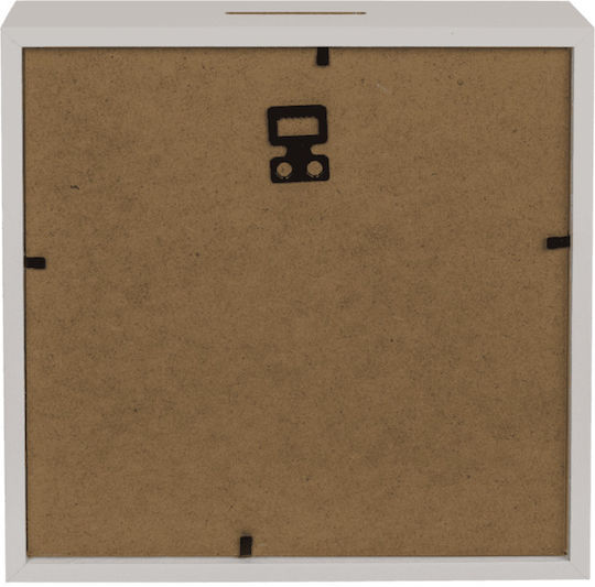 Ξύλινος Κουμπαράς Happy Spendings Πλαίσιο 20 X 20 Cm