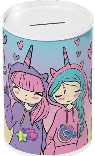 Must Team Best Friends Forever Kinder Spardose Metallisch 10x15cm