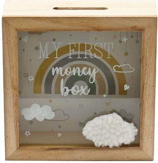 Atmosphera Rainbow Cutie De Bani Pentru Copii Din Lemn Bej 16x16cm