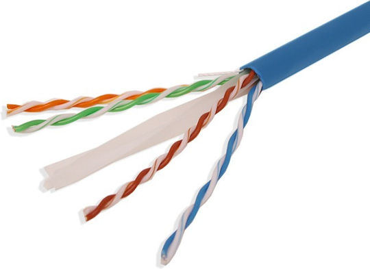 U/UTP Cat.6 (Gigabit) Καλώδιο Δικτύου Ethernet χωρίς ακροδέκτες 1m Μπλε