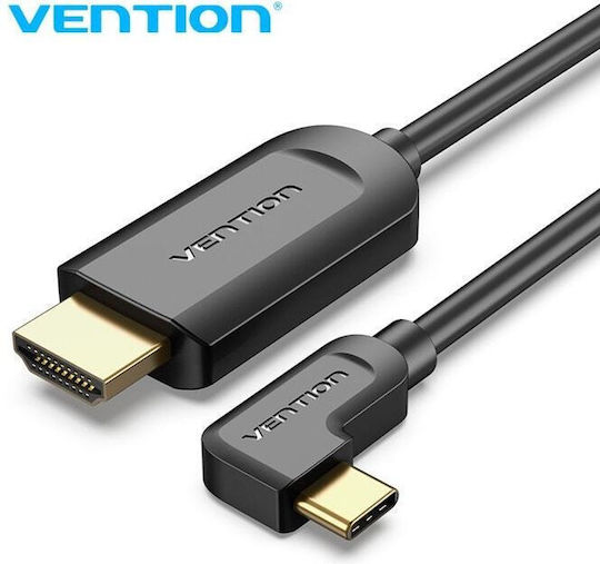 Vention Angle (90°) Cable HDMI male - USB-C male 1.5m Μαύρο