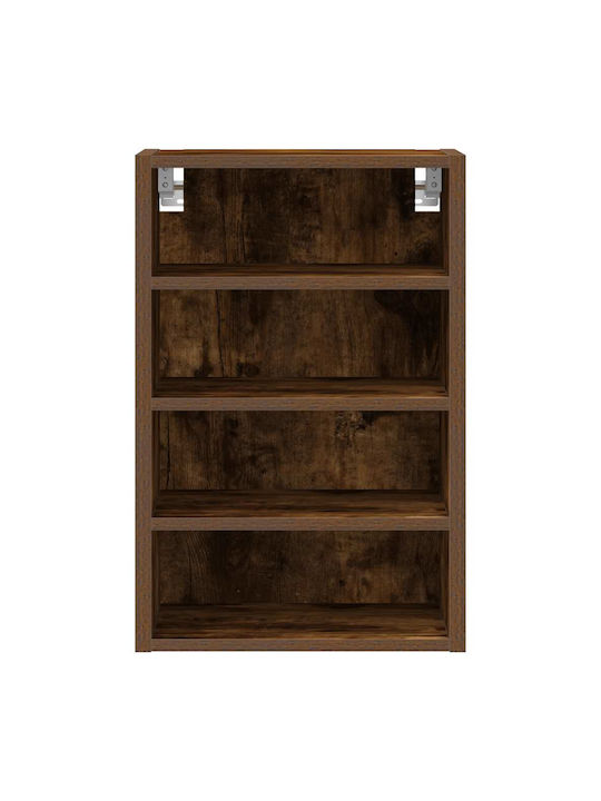 Wand Wohnzimmer Vitrine aus Spanplatte mit Glas Coffee 40x29.5x60cm