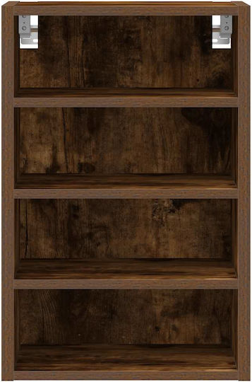 Wall Living Room Display Cabinet made of Particleboard with Glass Coffee 40x29.5x60cm