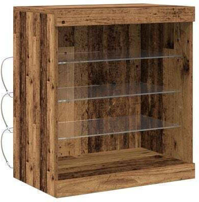Bodenstehend Wohnzimmer Vitrine mit Glas & Beleuchtung 60.5x37cm