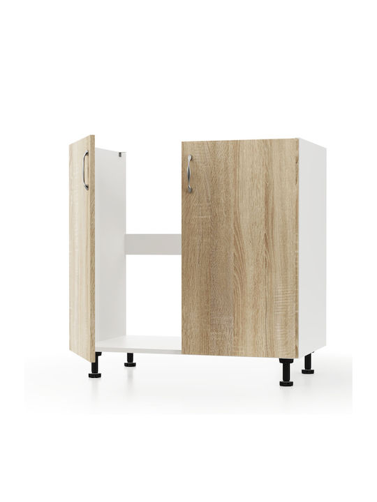 Solo Висулка Витрина за хол от MDF със Стъкло Сонома 65x35x109см