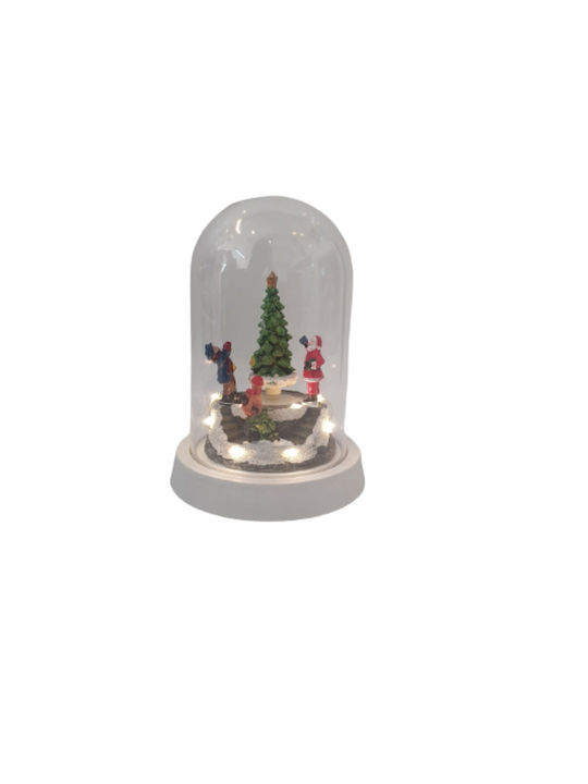 Christmas Illuminated Decorative Jar with Santa Claus