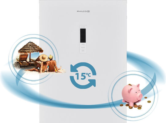 Philco Fridge-Freezer 323lt Total NoFrost H185xW60xD68.5cm White PCF 360WE
