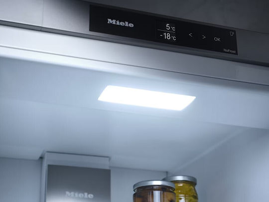 Miele Εντοιχιζόμενος Ψυγειοκαταψύκτης 253lt NoFrost Υ177xΠ54.1xΒ54.5εκ. Λευκός KFN 7733 E