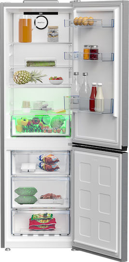 Beko Combină frigorifică 316lt NoFrost Î186.5xL59.5xA66.3cm. Inox B3RCNE364HXB
