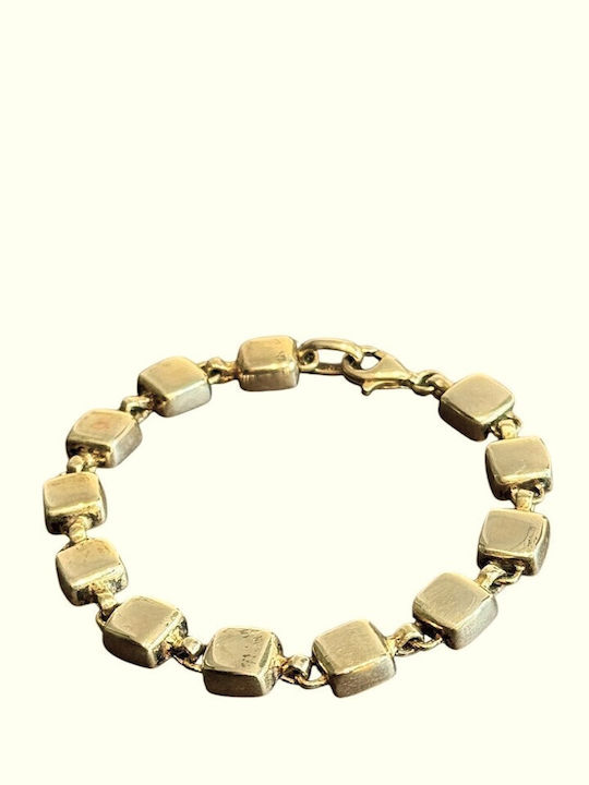 Women's Silver Gold Plated Bracelet 18cm