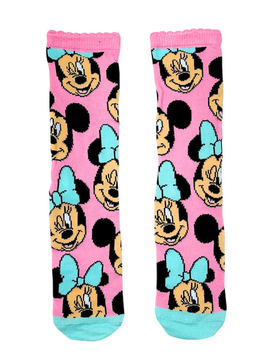 Disney Παιδικές Κάλτσες Minnie Πολύχρωμες 4 Ζευγάρια