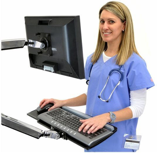 Ergotron LX Монтирана На Стена Основa За Клавиатура Сребриста 45-246-026
