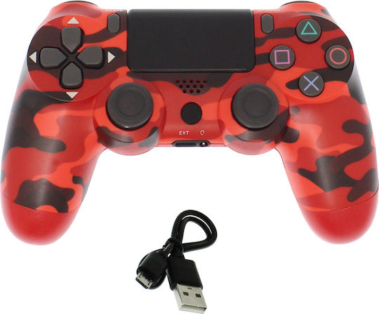 Doubleshock Ασύρματο Gamepad για PS4 Red Camouflage