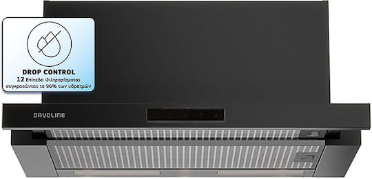 Davoline Ios Pro Revo 090 Glisantă Hotă 90cm Negru