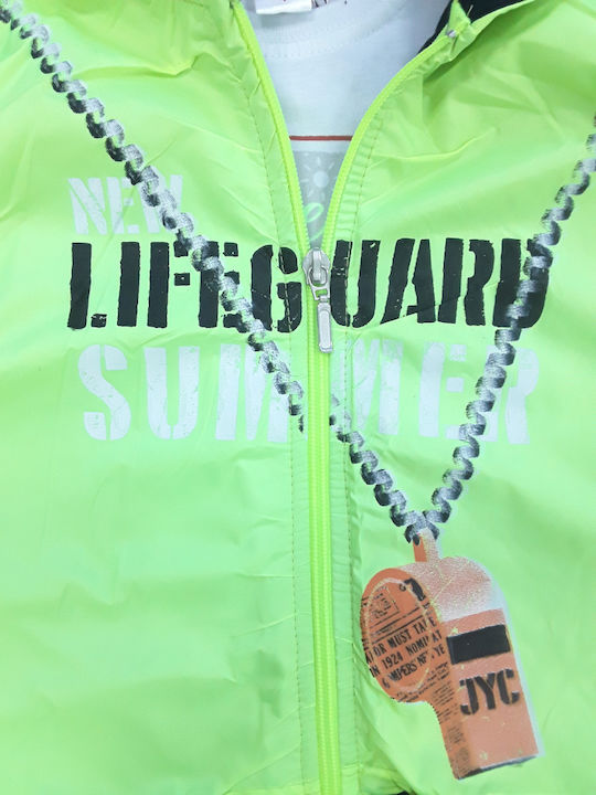 Kids' Set with Shorts Summer 3pcs White Lifeguard